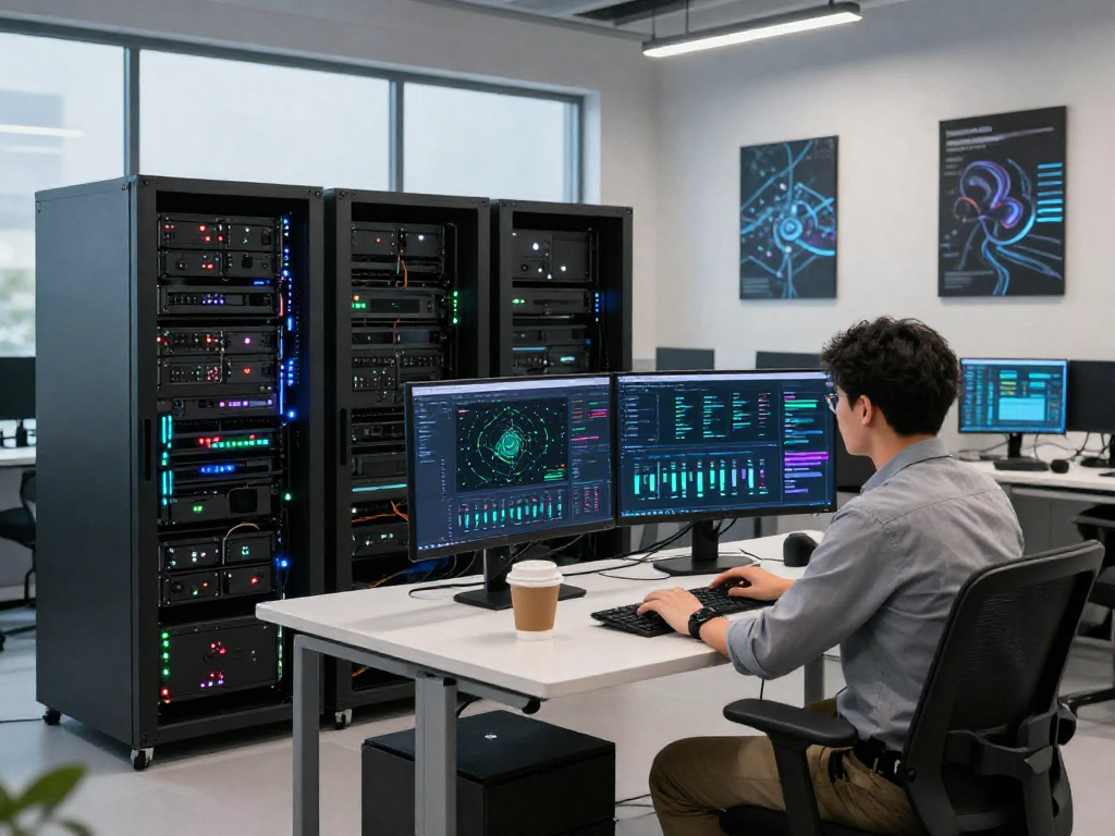 Monitoring rokok88 server performance in a modern tech workspace