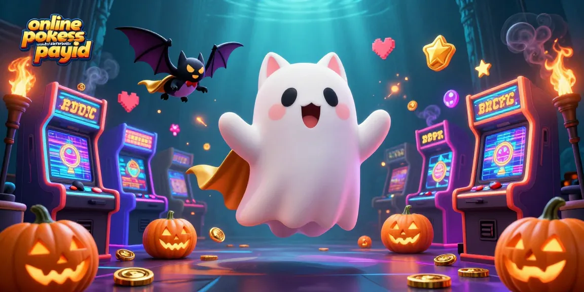 Engage with online pokies Australia PayID through a whimsical casino scene full of characters and gaming elements.